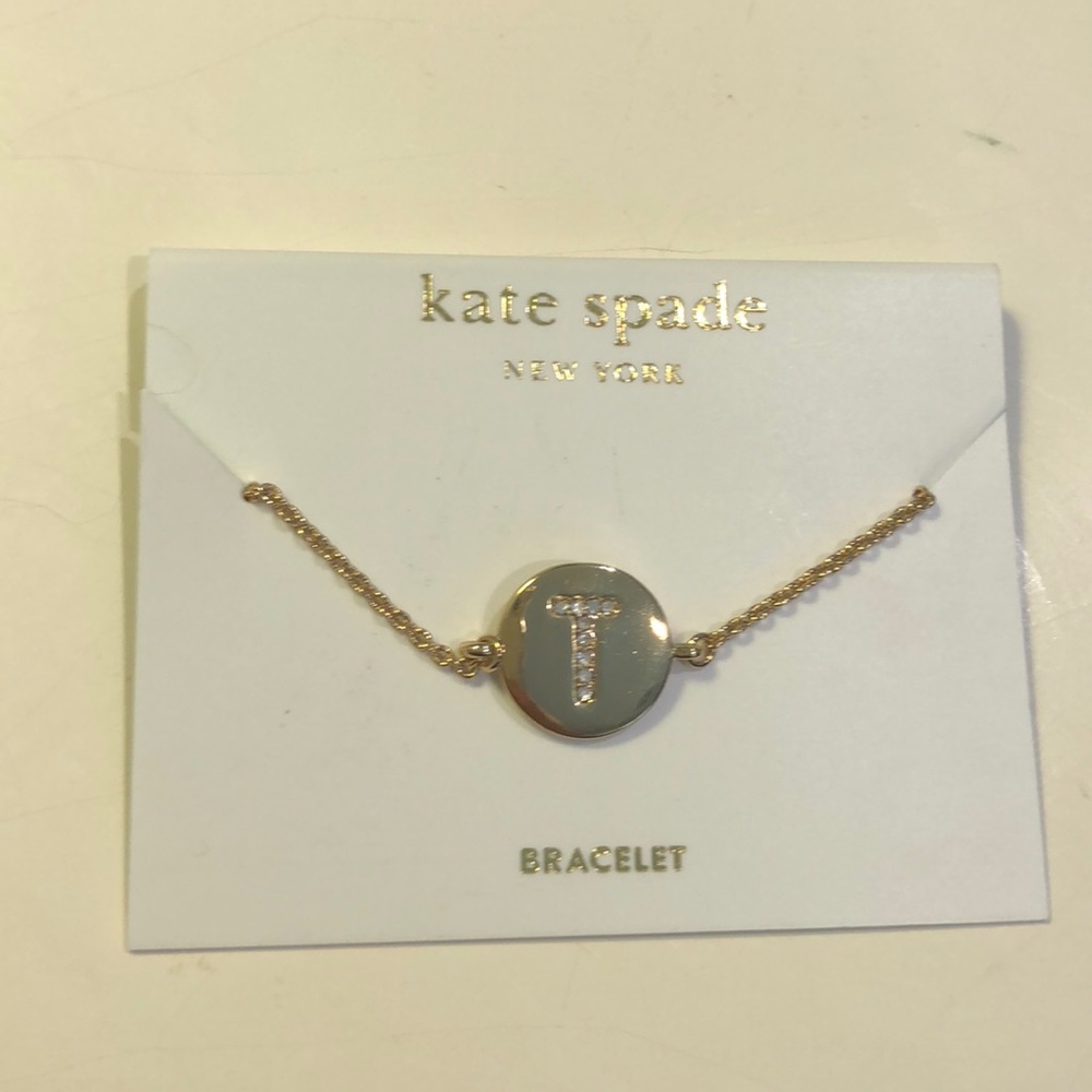 Gold Kate Spade “T” Bracelet